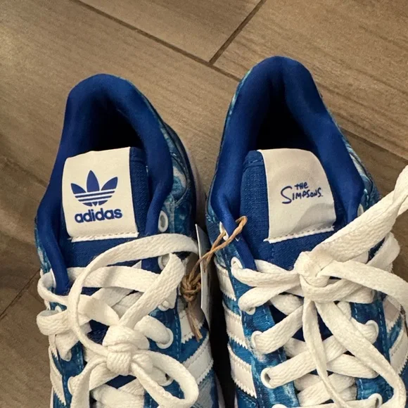 Adidas the Simpsons Forum Low J Kids Tie-Dye Blue Sneakers